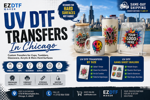 Where to Buy UV DTF Transfers in Chicago for Cups, Tumblers & Hard Surfaces