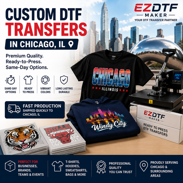 Where to Buy Custom DTF Transfers in Chicago, IL for Same-Day Orders