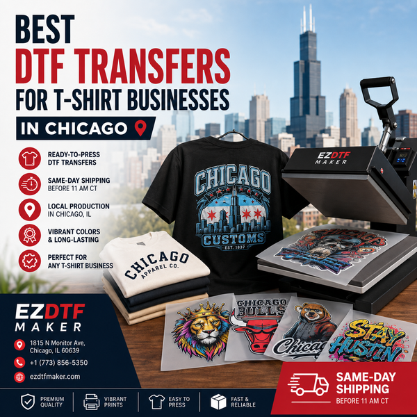 Ready-to-Press DTF Transfers in Chicago for T-Shirt Businesses