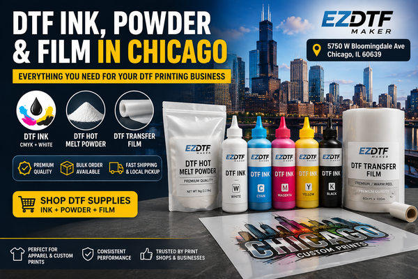 Where to Buy DTF Ink, Powder & Film in Chicago for Your Printing Business