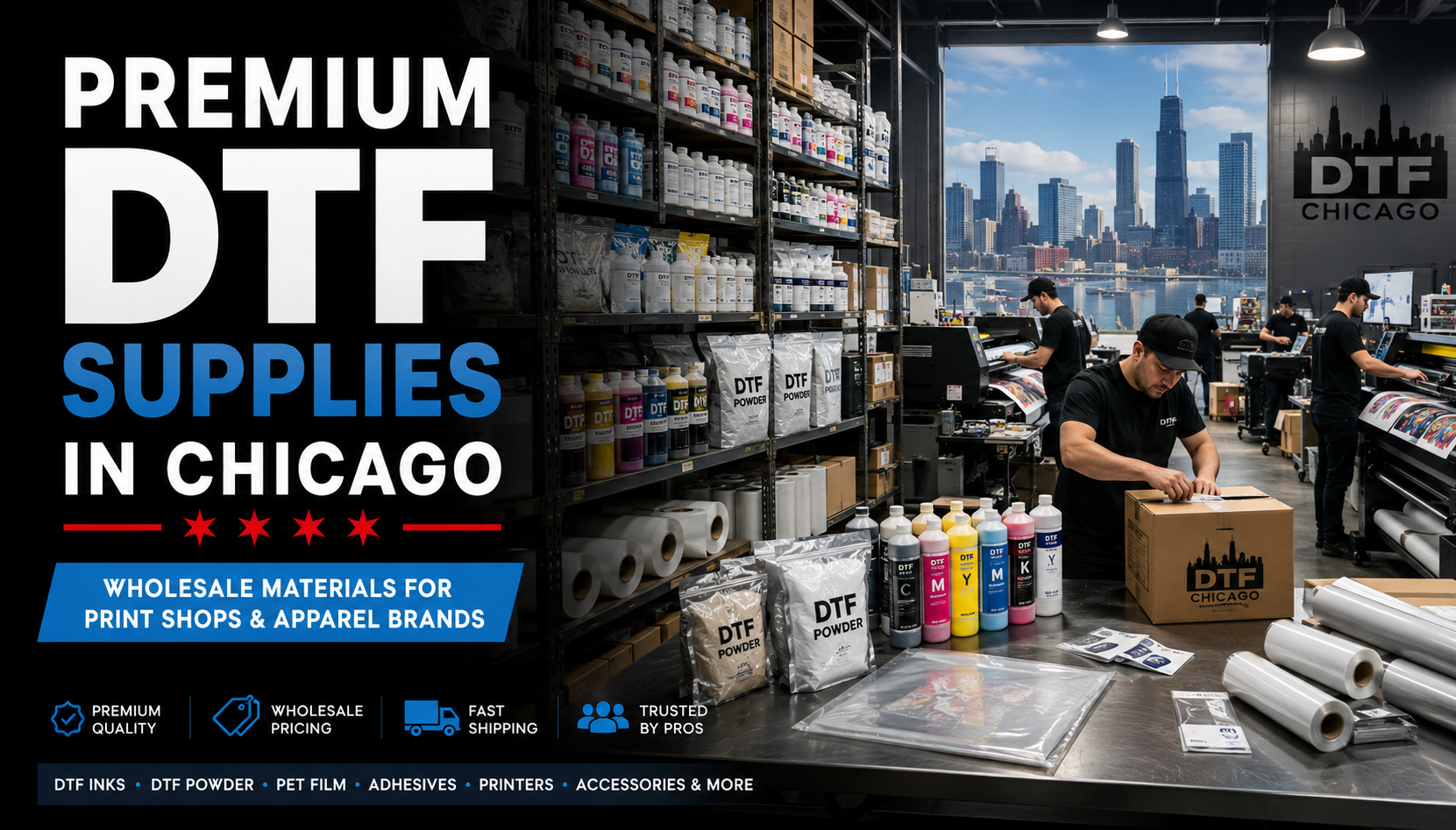 DTF Supplies Chicago, IL – Premium Printing Supplies for Print Shops
