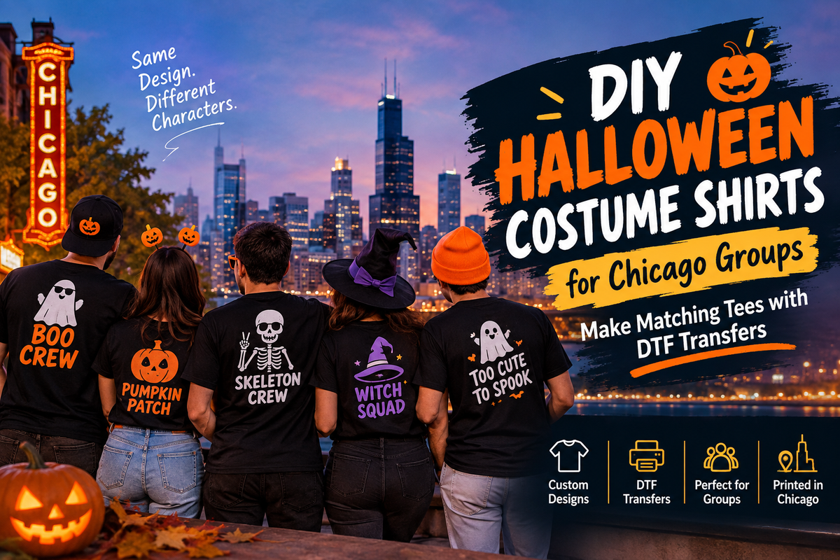 DIY Halloween Costume Shirts for Chicago Groups: Make Matching Tees with DTF Transfers