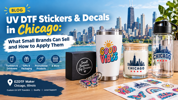 UV DTF Stickers & Decals in Chicago: What Small Brands Can Sell and How to Apply Them