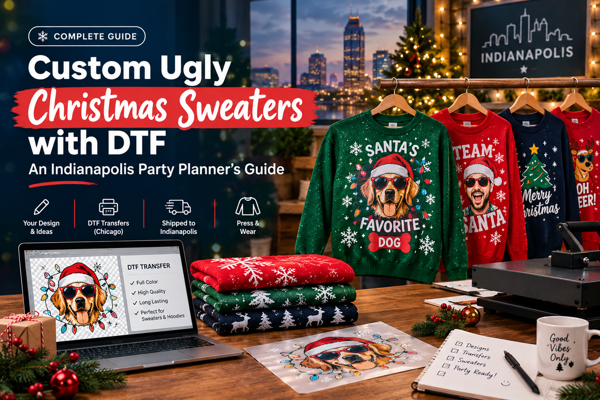 Custom Ugly Christmas Sweaters with DTF: An Indianapolis Party Planner's Guide