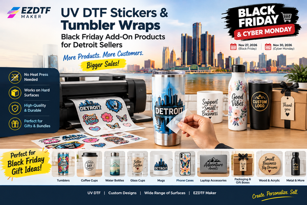 UV DTF Stickers & Tumbler Wraps: Black Friday Add-On Products for Detroit Sellers