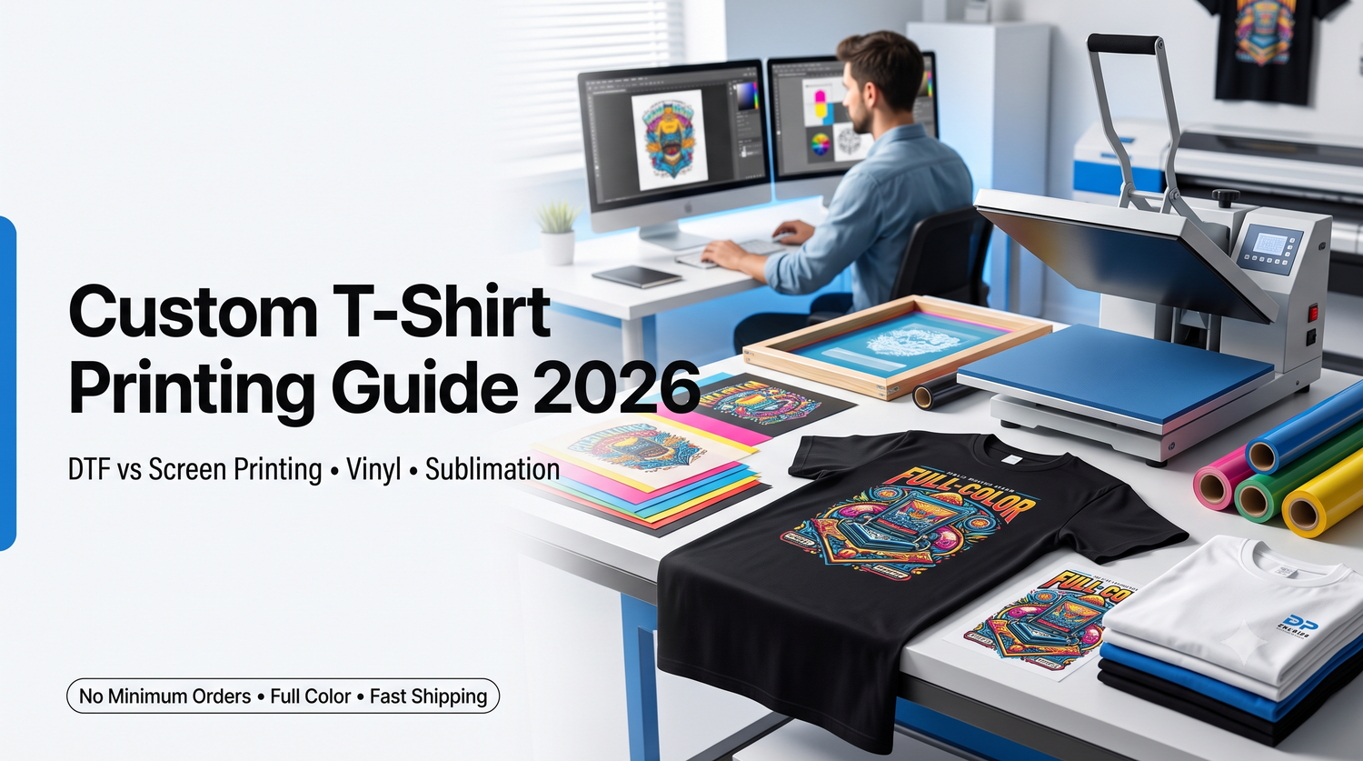 Custom T-Shirt Printing: The Complete 2026 Guide (DTF, Screen Print & More)