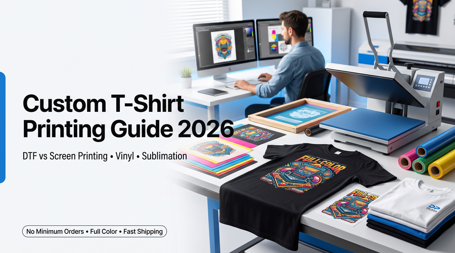 Custom T-Shirt Printing: The Complete 2026 Guide (DTF, Screen Print & More)