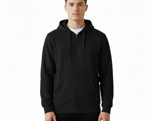 CVC 9 oz Heavy Duty Unisex Cut Zipper Pullover Hoodie