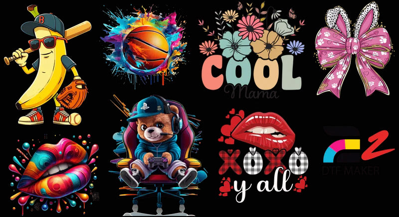 DTF Transfer Custom Sample Pack – Your Designs, Free Shipping