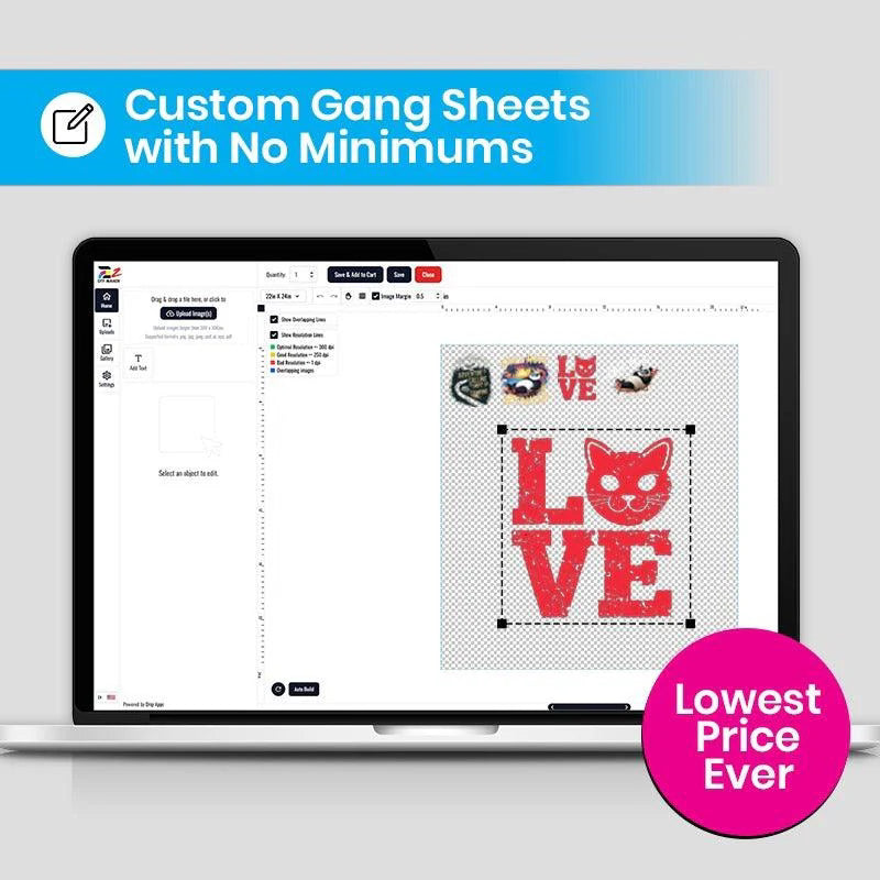 DTF Gang Sheet - Upload a Print Ready File